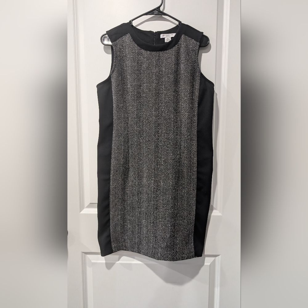 Liz Claiborne Black and Gray Mini Dress